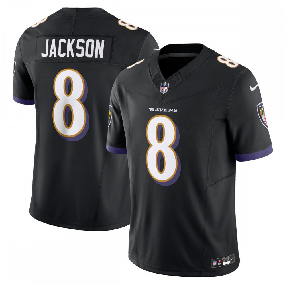Lamar Jackson Baltimore Ravens Nike Vapor F.U.S.E. Limited Alternate Jersey - Black-GridironStore